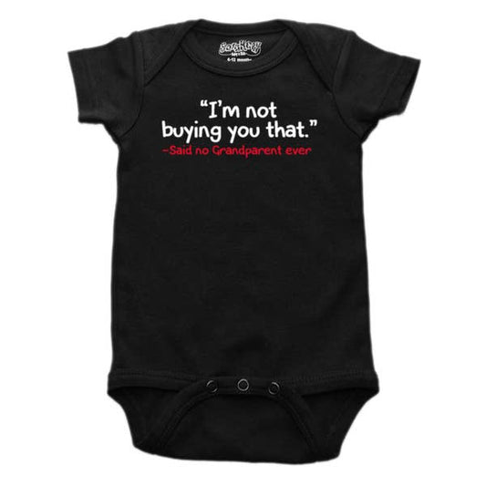 Onesie Said No Grandparent 12-18 Months Blk