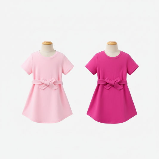 Hero Image - Pink & Hot Pink Bow Tie Dresses