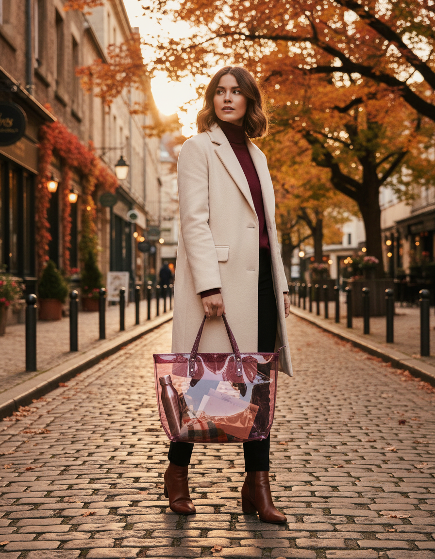Pink Jelly Tote - Fall Travel Lifestyle