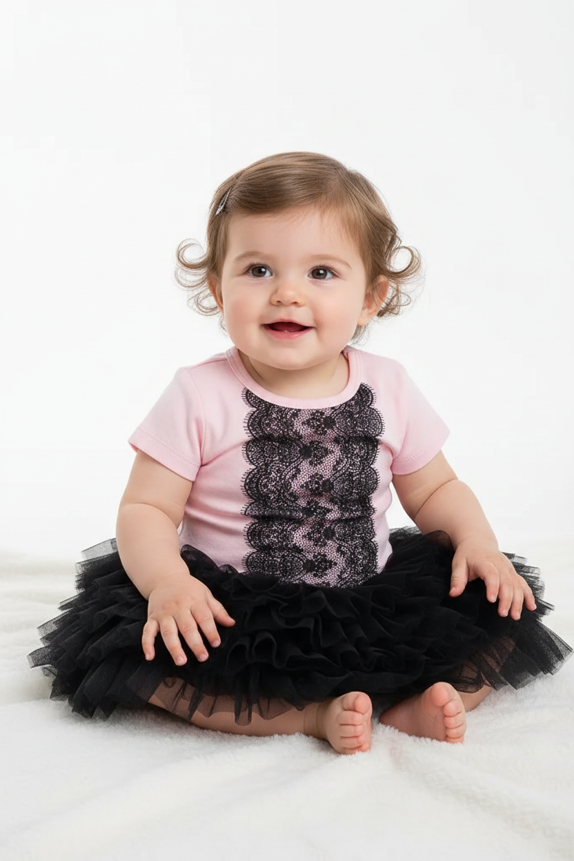 Pink Lace Tutu Dress on Infant - Revised