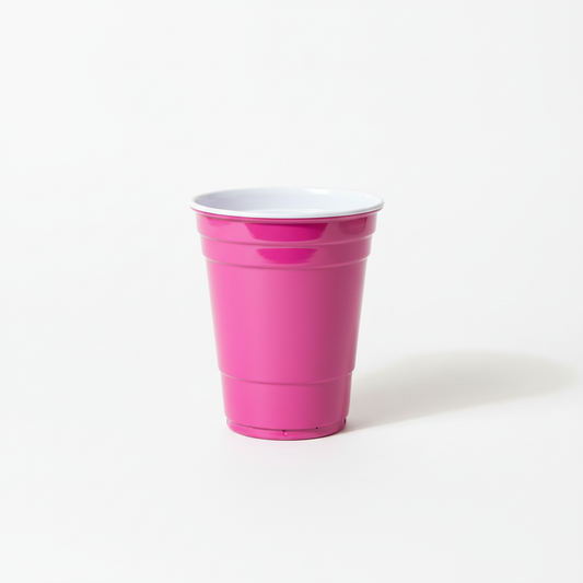 pink reusable party cup