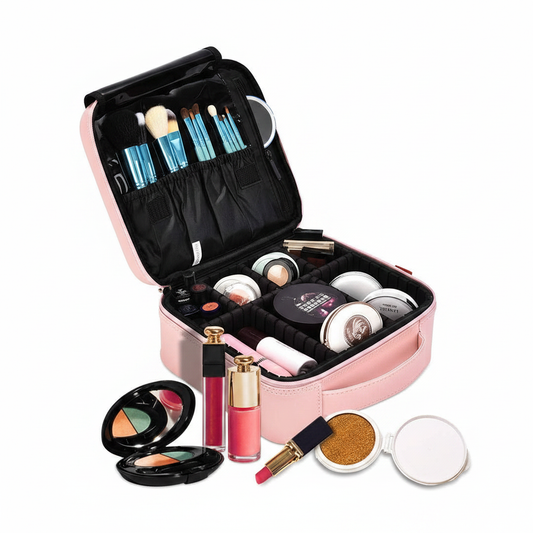 Pink Travel Makeup Organizer Hero Image