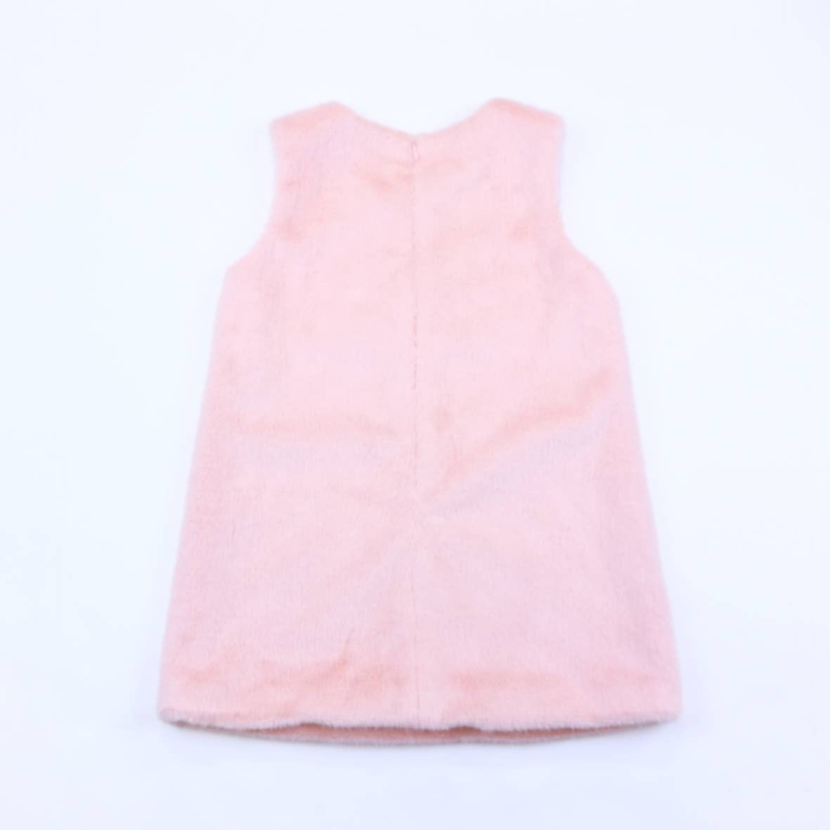 Pink Fur Sequin Bow Dress