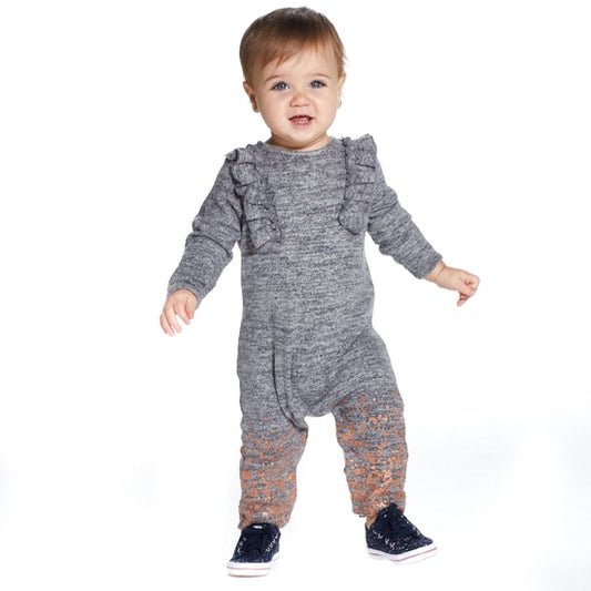Baby Girls Glitter Sweater Coverall