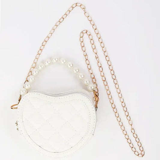 Girls' Quilted Heart Purse