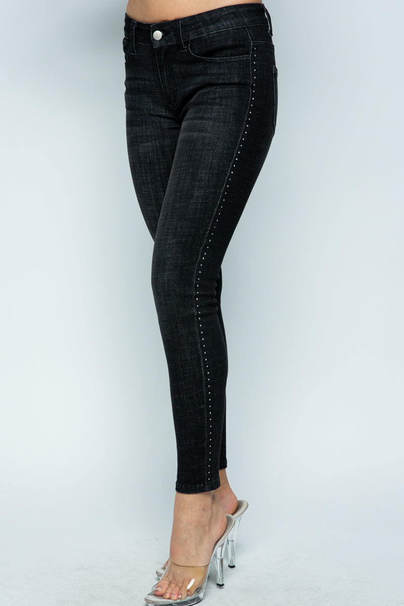 Single Crystal Trim Denim 6072