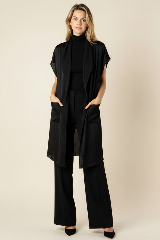 Satin Cardigan Duster - Hero New Outfit