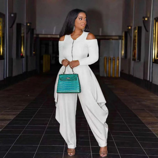Shoulder Cut-Out Jumpsuit