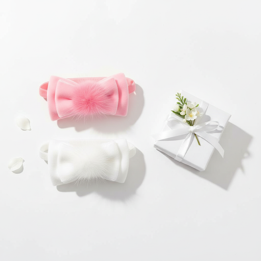 Infant headbands in pink and white - Simple Holiday Gift - Baby Headbands