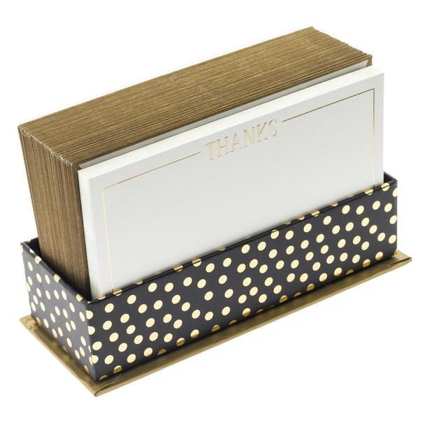 Gold Foil Dot Thank You Notes