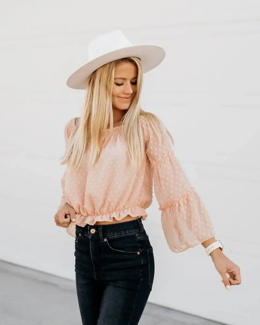 Mommy & Me Peach Off-the-Shoulder Top - Mommy