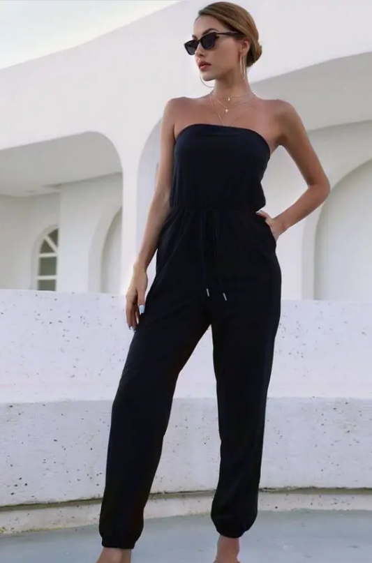 Strapless Jumpsuit Black