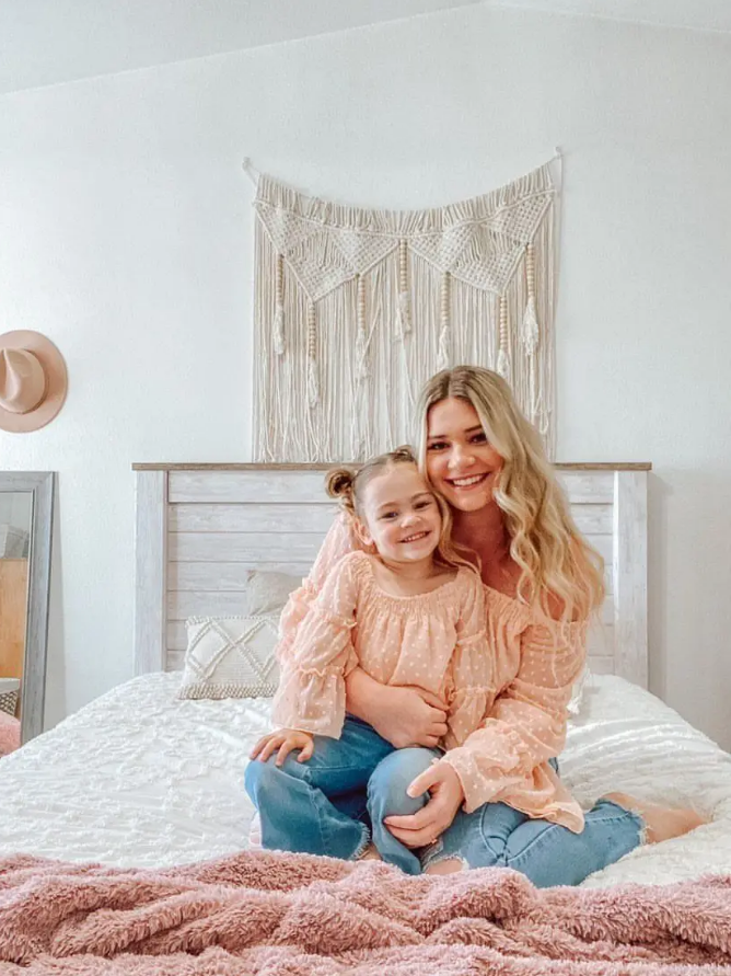 Mommy & Me Peach Off-the-Shoulder Top - Toddler
