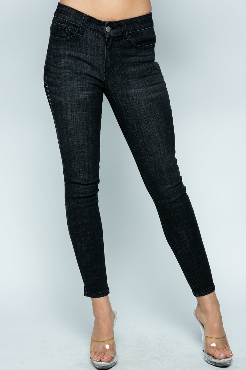 Single Crystal Trim Denim 6072
