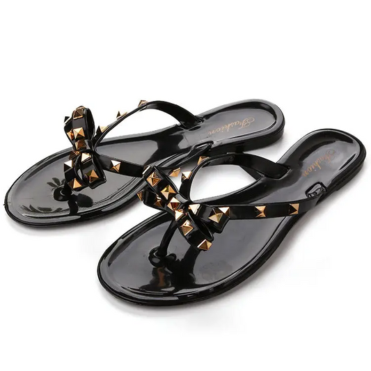 Studded Sandal w/Bow