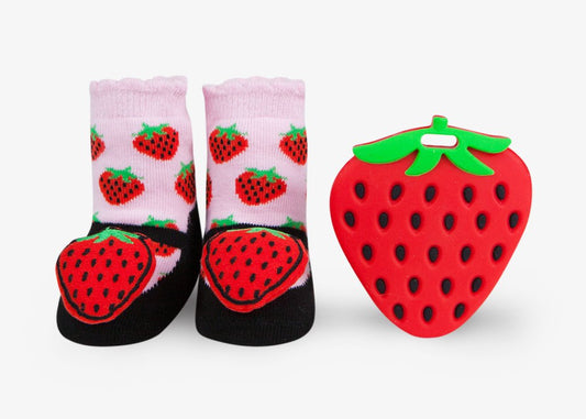 Strawberry Teether Gift Set