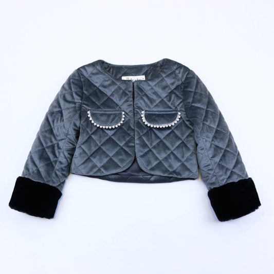 Girls' Quilted Crop Jkt