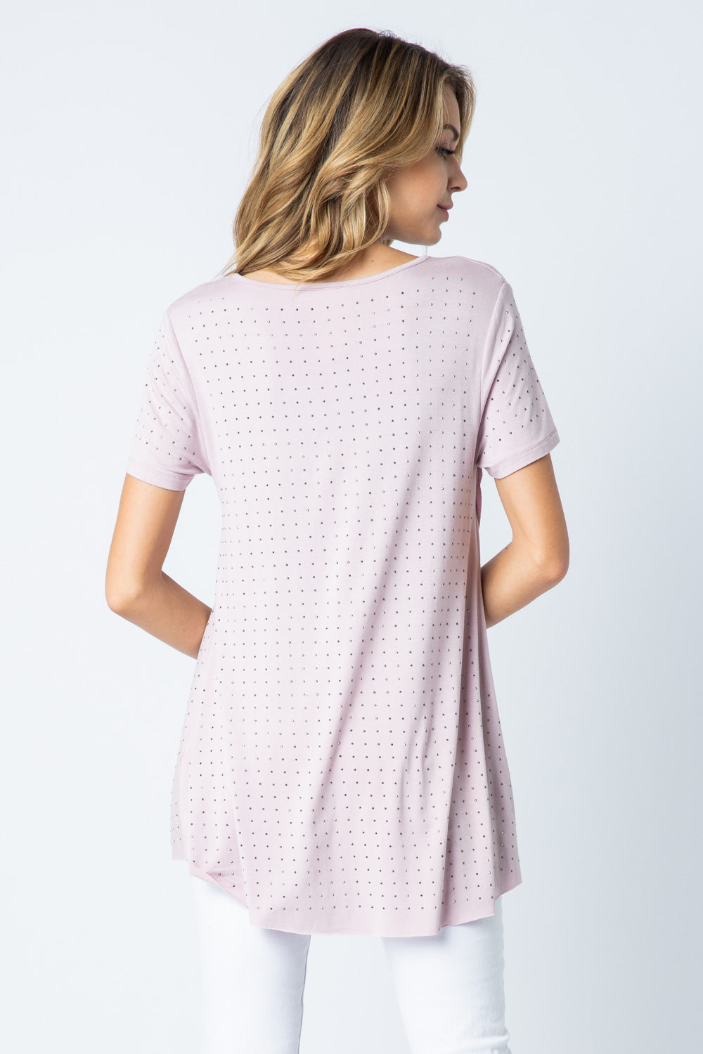Stone Embellished Mauve T 6101