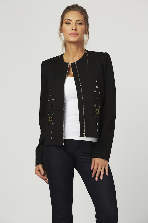 Grommet Zip Jacket