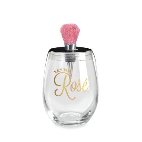 Wine Glass Stopper Set Yes Way Rose