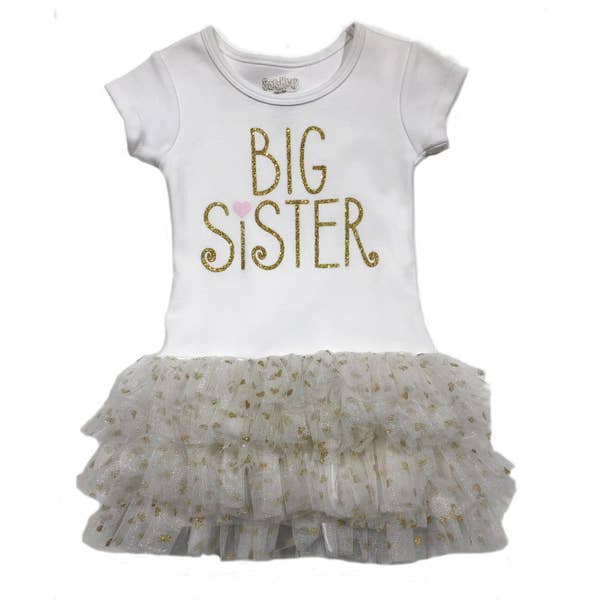 Onesie/Tutu Big Sis 3T Wht