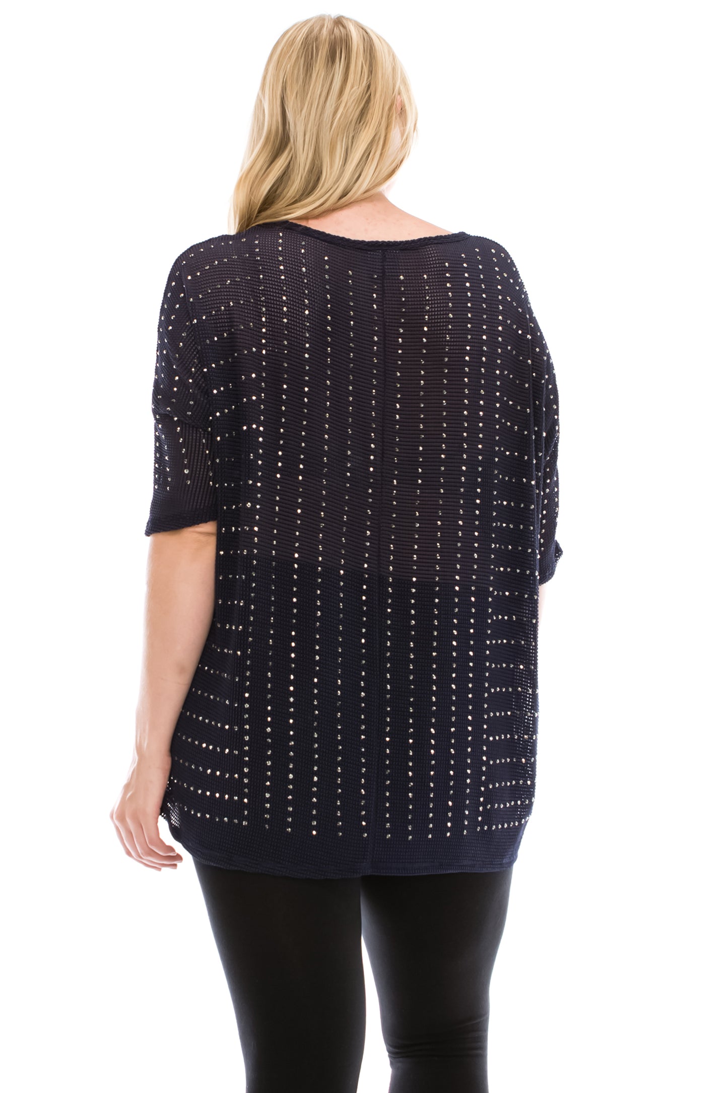 Short Sleeve Glam w/Stone PLUS